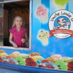 Lindsay Lindsay enjoying her special day with her favorite Uncle Louie G ices